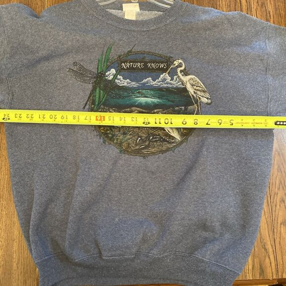 Bassett-Walker Men’s XL Sweatshirt Fishing Nature Knows Pullover Crew Neck VTG - Picture 11 of 12